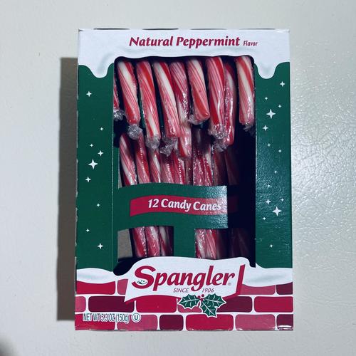 96 Individually Wrapped Spangler Peppermint Candy Canes - Bulk Holiday Candy for Christmas Stockings, Party Favors & Office Treats (Some Broken Pieces Included)