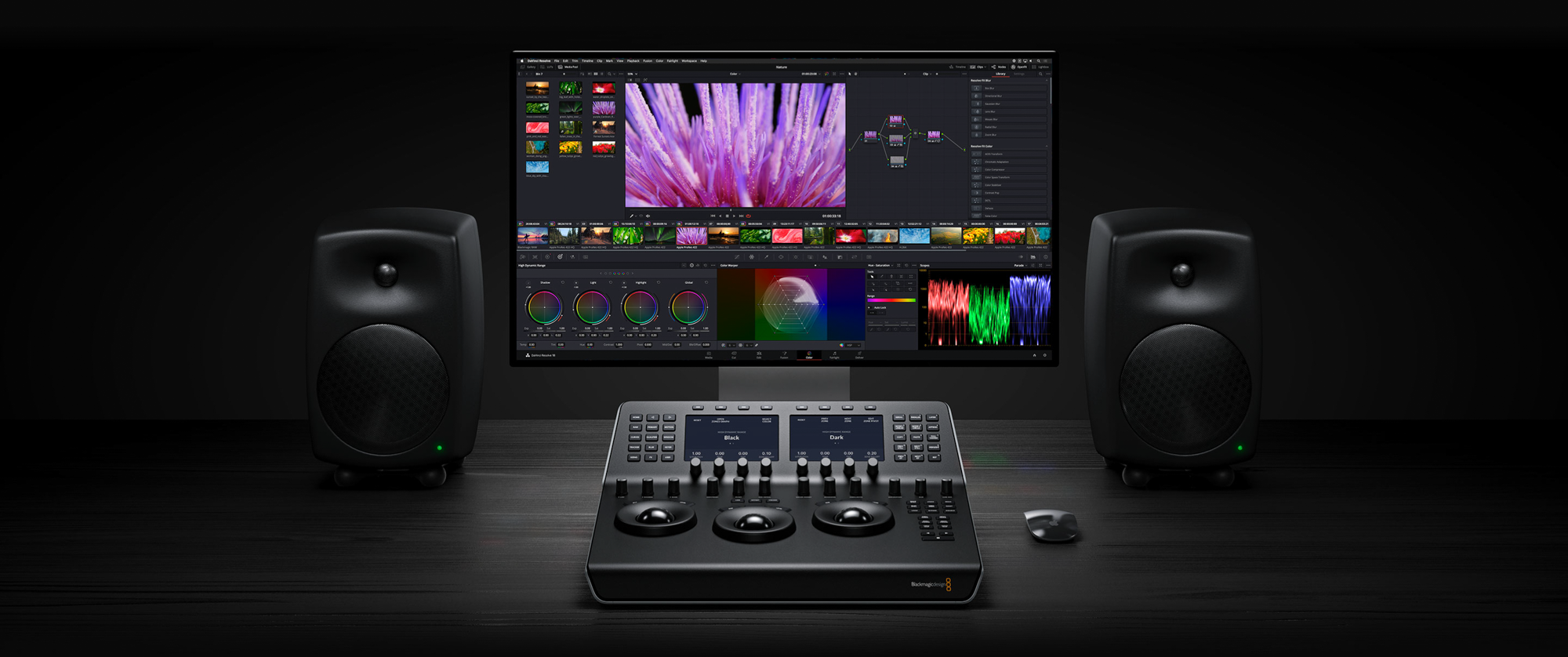 Blackmagic Design DaVinci Resolve Mini Panel with Resolve Studio Software - Professional Video Editing Control Surface for Color Grading & Post-Production - Perfect for Film Studios & Content Creators