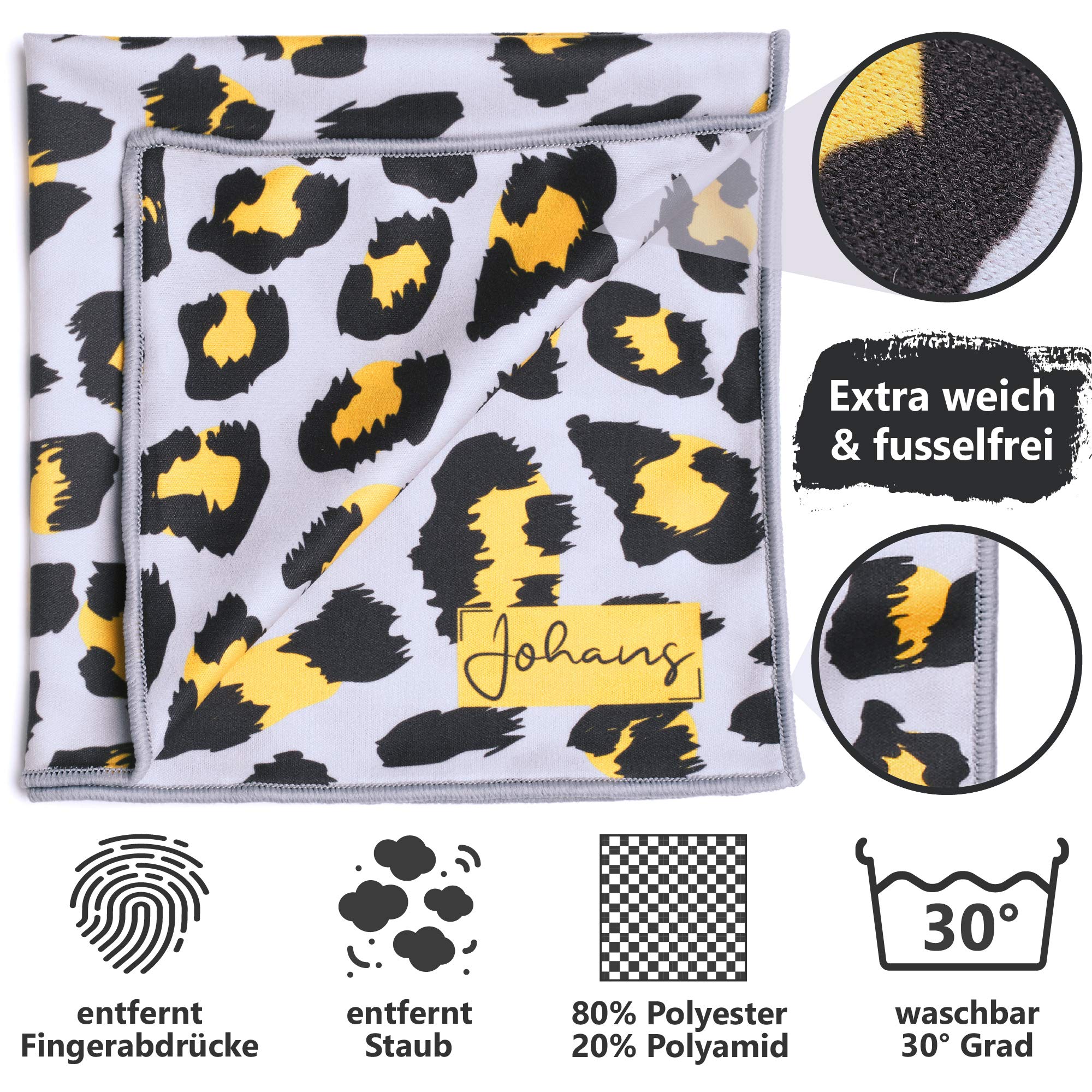Johans® XXL Microfiber Cloth - Smartphone, Tablet & Glasses Cleaner for Screens & Cameras | Multipurpose Cleaning