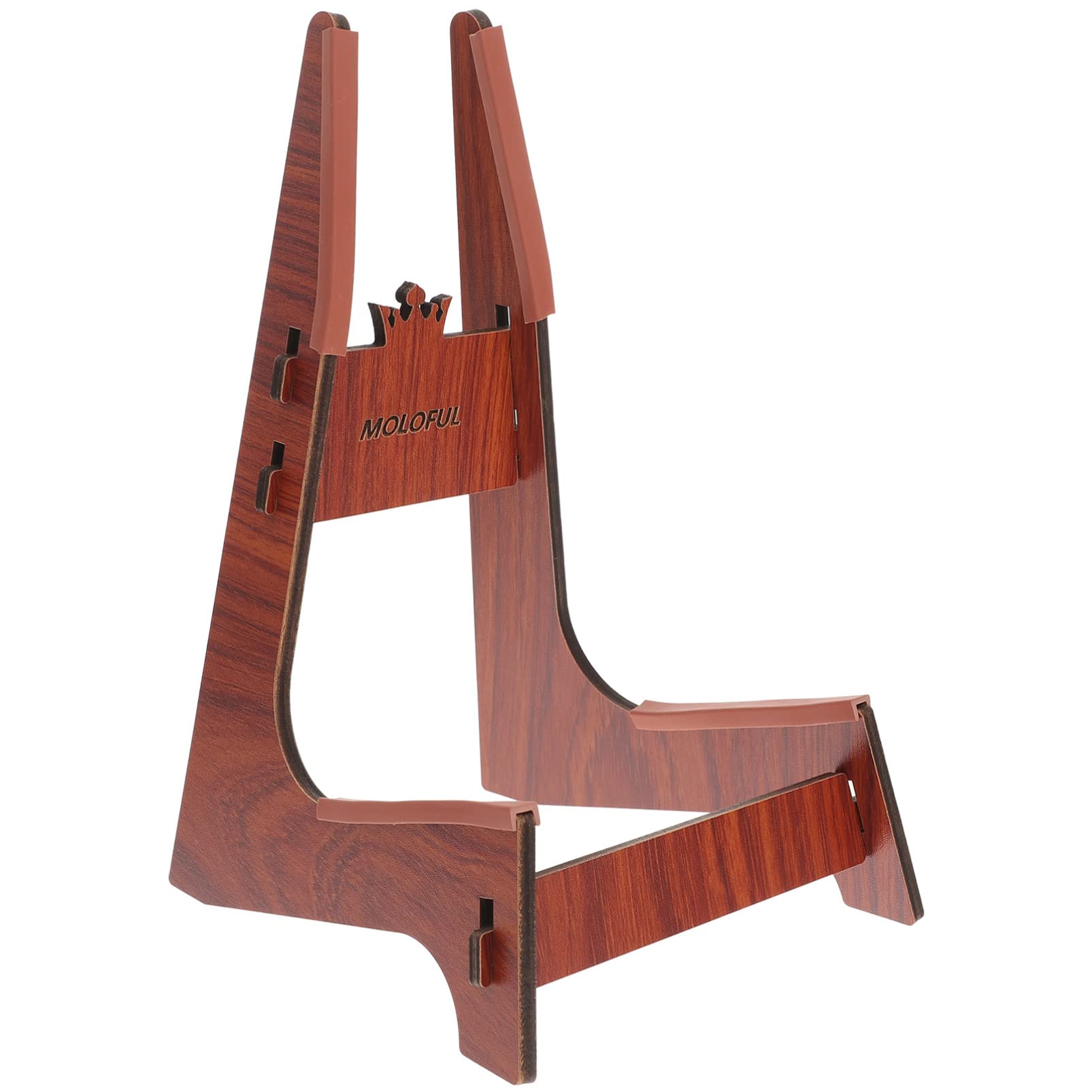 Foldable Wooden Guitar Stand for Acoustic & Electric Guitars, Ukulele, Cello & Violin - Portable Floor Display Rack for Home, Studio & Stage Performances