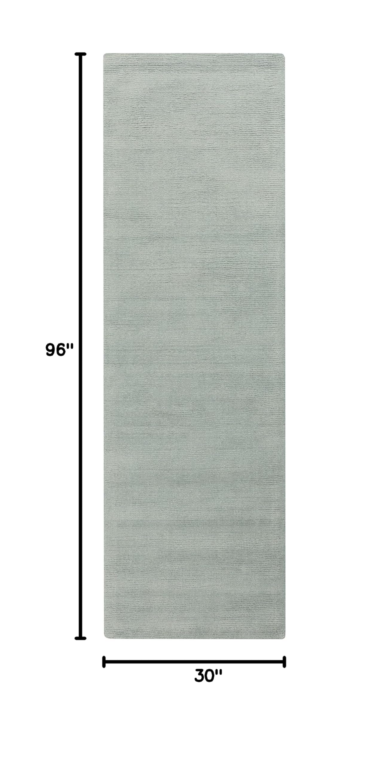 Mark&Day Modern Sage Wool Runner Rug 2'6
