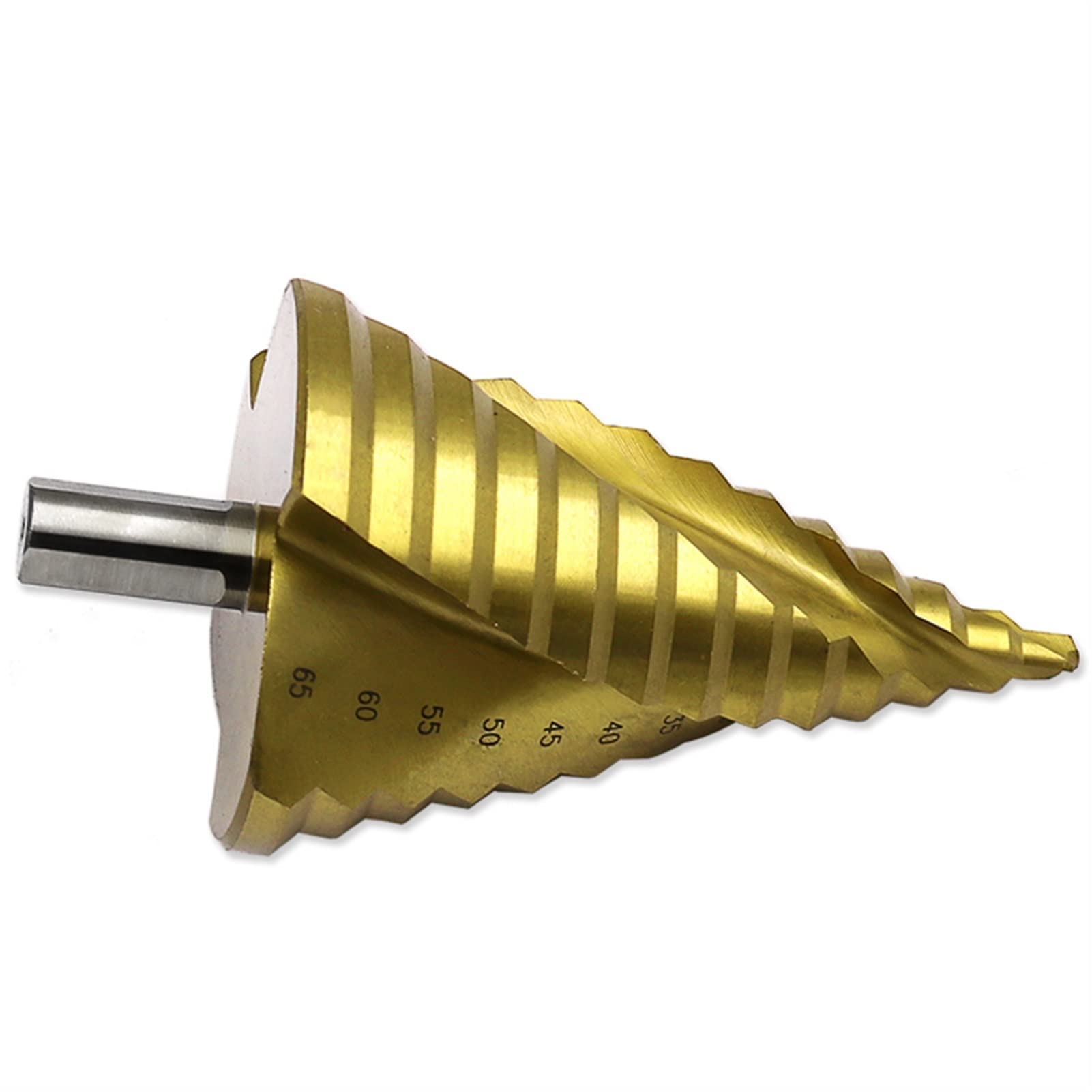 Pagoda Shape HSS Triangle Shank 3R Spiral Step Drill Bit Set (6-65mm) for Metal & Steel - High Speed Steel Cone Drill Bit for Power Tools - Perfect for DIY Projects, Metalworking & Home Repairs
