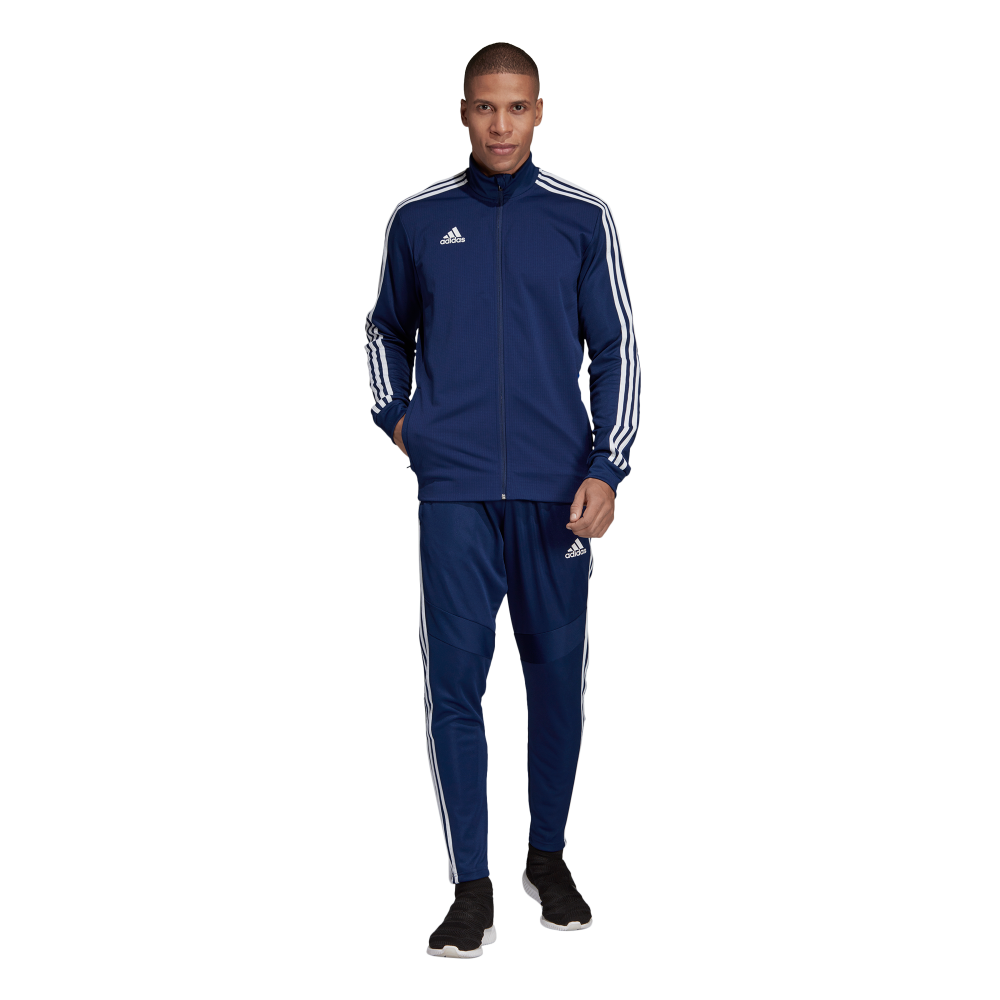 Adidas Tiro 19 Men's Training Jacket - Dark Blue/Blue/White - Lightweight Performance Jacket for Gym, Running & Outdoor Sports