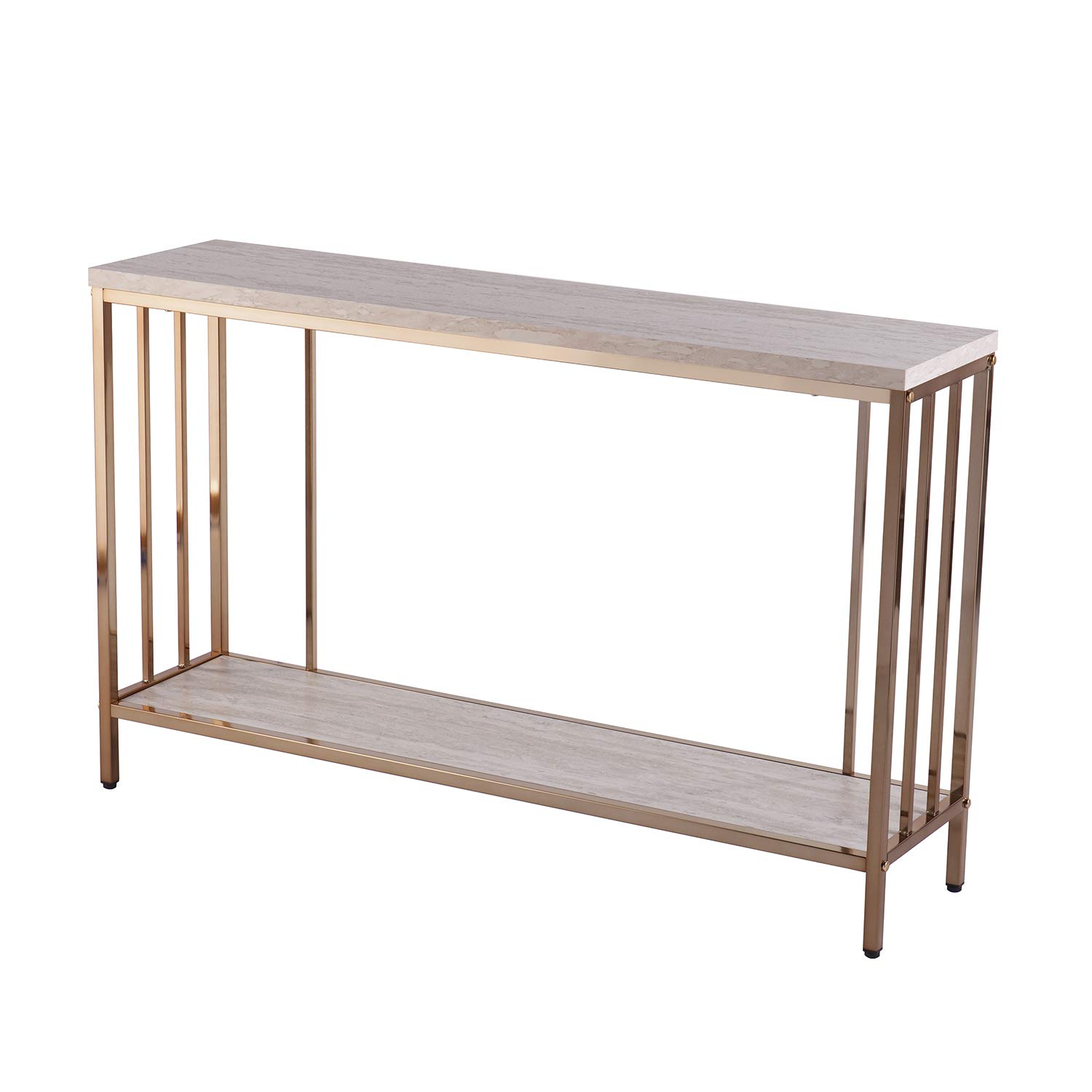SEI Furniture Brexlyn White Console Table - Southern Enterprises Entryway Sofa Table for Hallway, Living Room & Home Decor