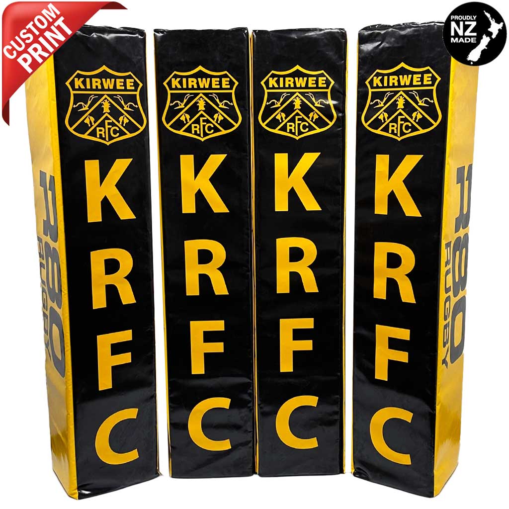 Custom Printed Rugby Goal Post Protector Pads - Durable Safety Padding for Rugby Posts - Perfect for Training, Matches & Field Protection