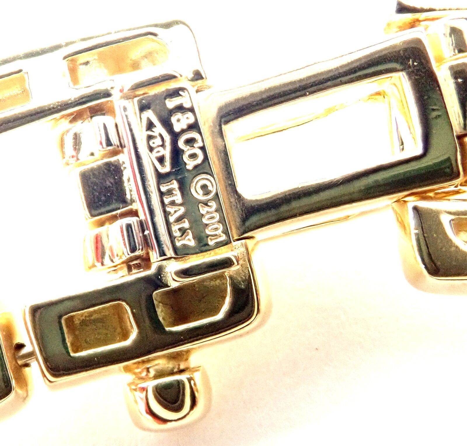 Authentic Tiffany & Co 18k Yellow Gold Wide Link Necklace - Vintage 2001 Collection | Luxury Jewelry Gift for Women, Anniversary & Special Occasions