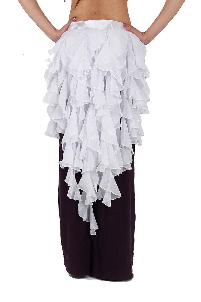Women's Belly Dance Fox Triangle Hip Scarf with Tassels - Sexy Waving Cut Design for Professional Performances & Costume Parties
