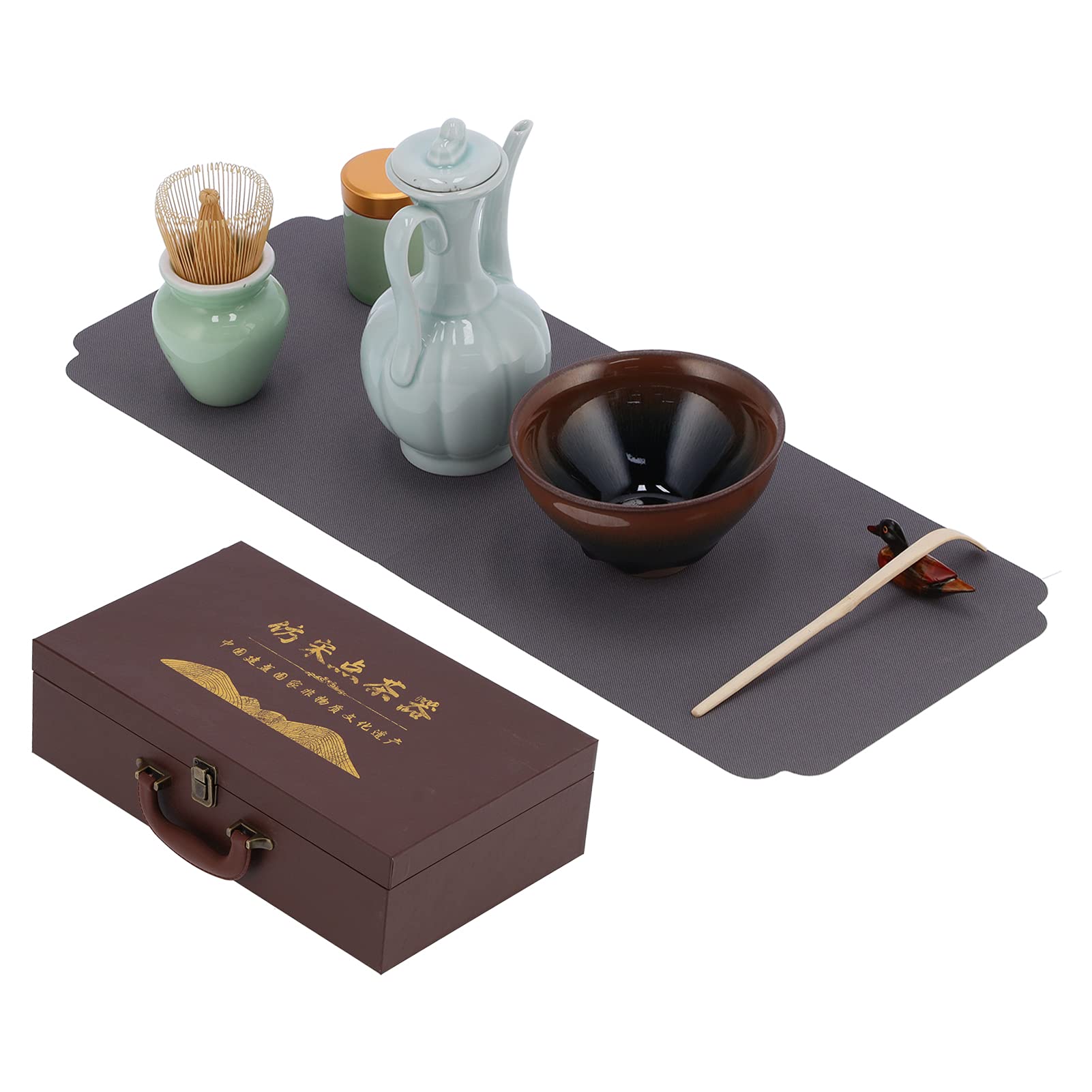 Premium Matcha Whisk Set with Bamboo Whisk, Ceramic Bowl & Tea Cup - Traditional Japanese Matcha Tea Making Kit (Rabbit Style) - Perfect for Tea Ceremonies, Home Brewing & Unique Gifts