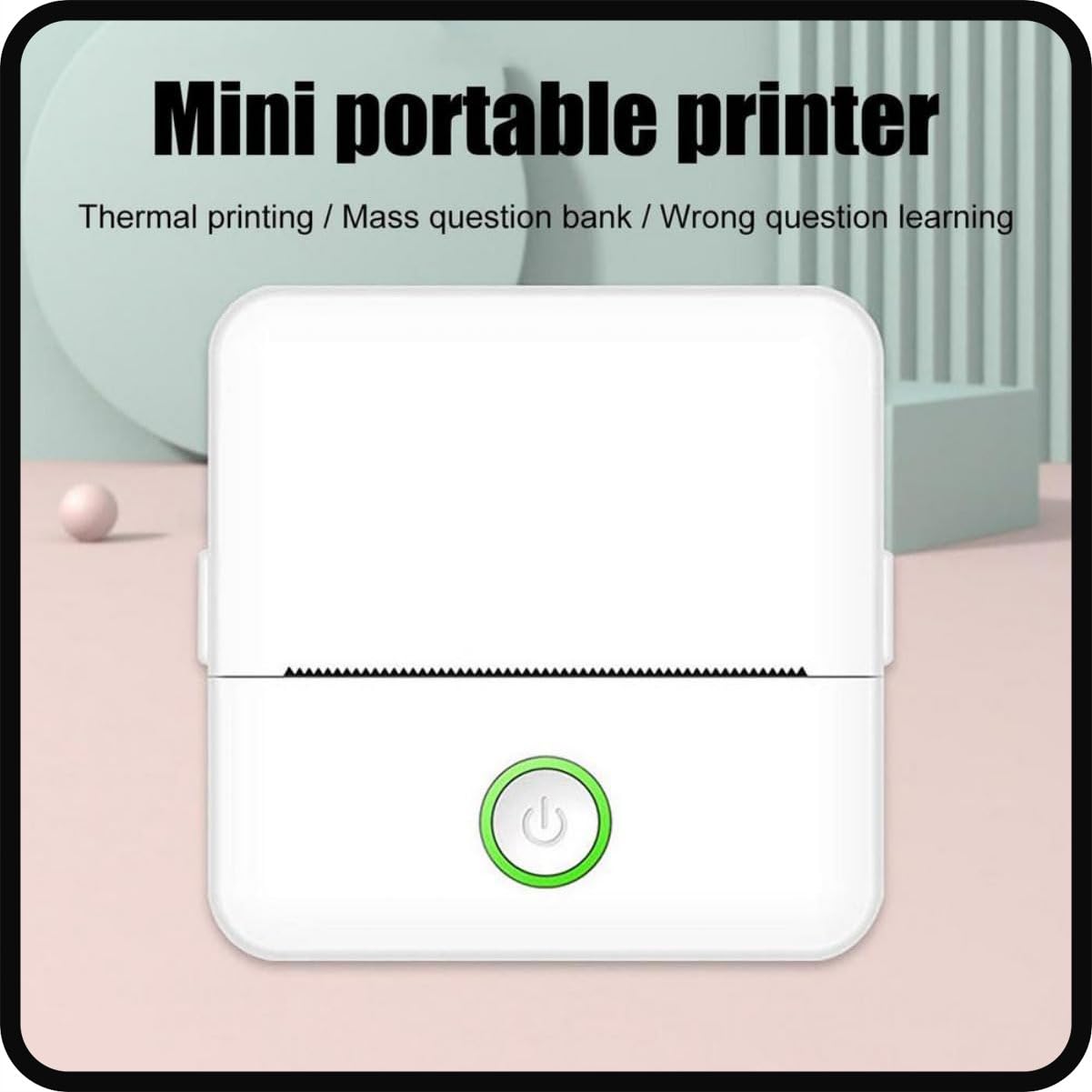 APAAZO Doodle Dash Mini Printer - Portable Bluetooth Inkless Sticker Printer for Notes & Doodles - Pink | Perfect for School, Office & Creative Journaling