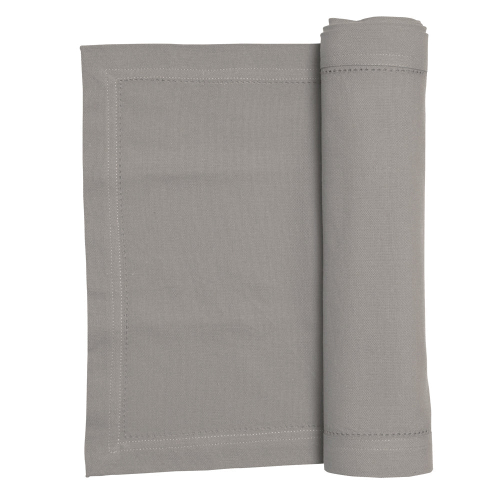 Elegant Hemstitch Table Runner - 135cm (Grey) | Perfect for Dining Table Decor, Wedding Centerpiece, and Home Decor