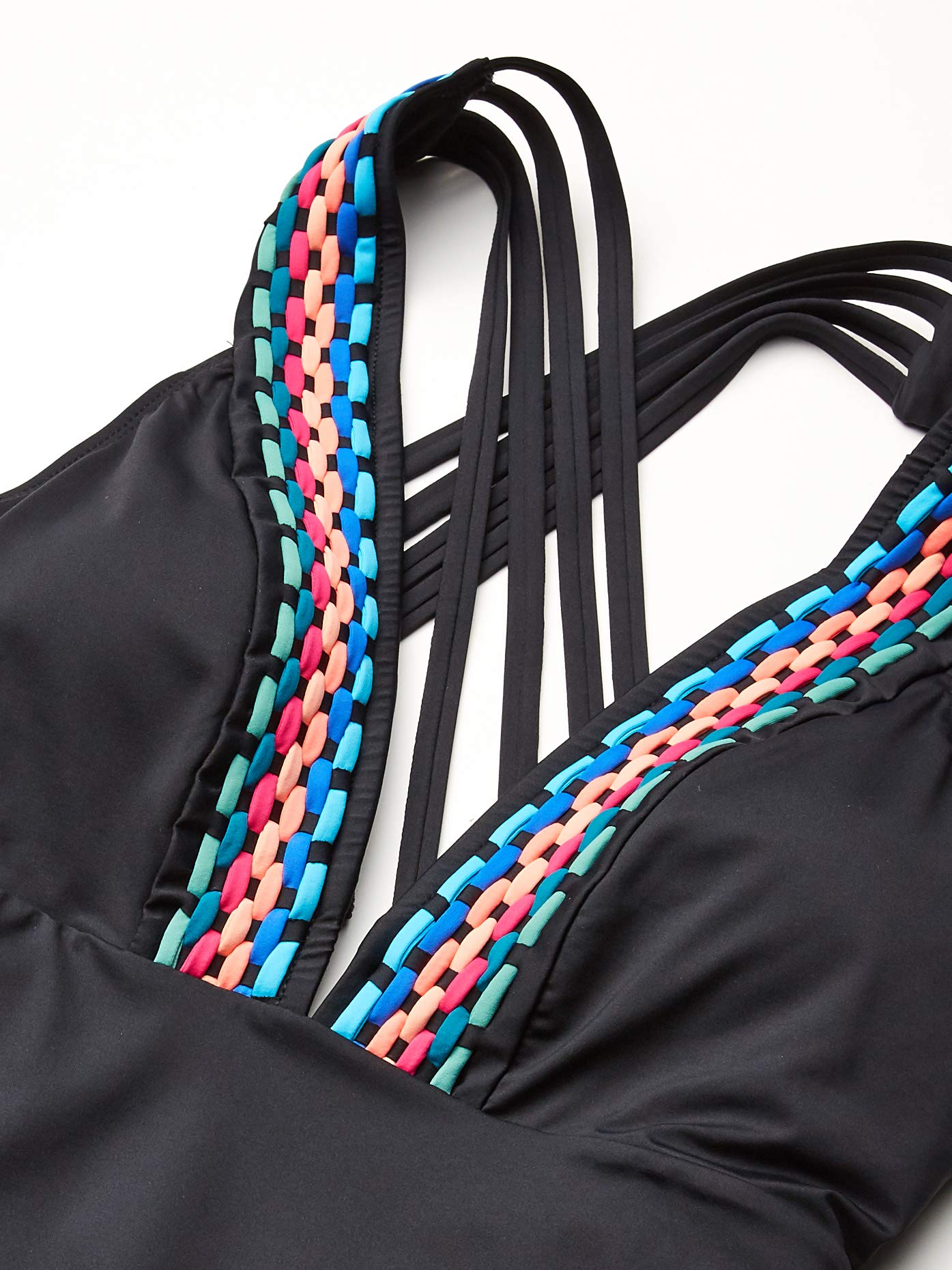 La Blanca Women's V-Front Cross Back One Piece Swimsuit - Sexy Slimming Bathing Suit for Beach, Pool & Vacation | Comfortable Swimwear with Adjustable Straps