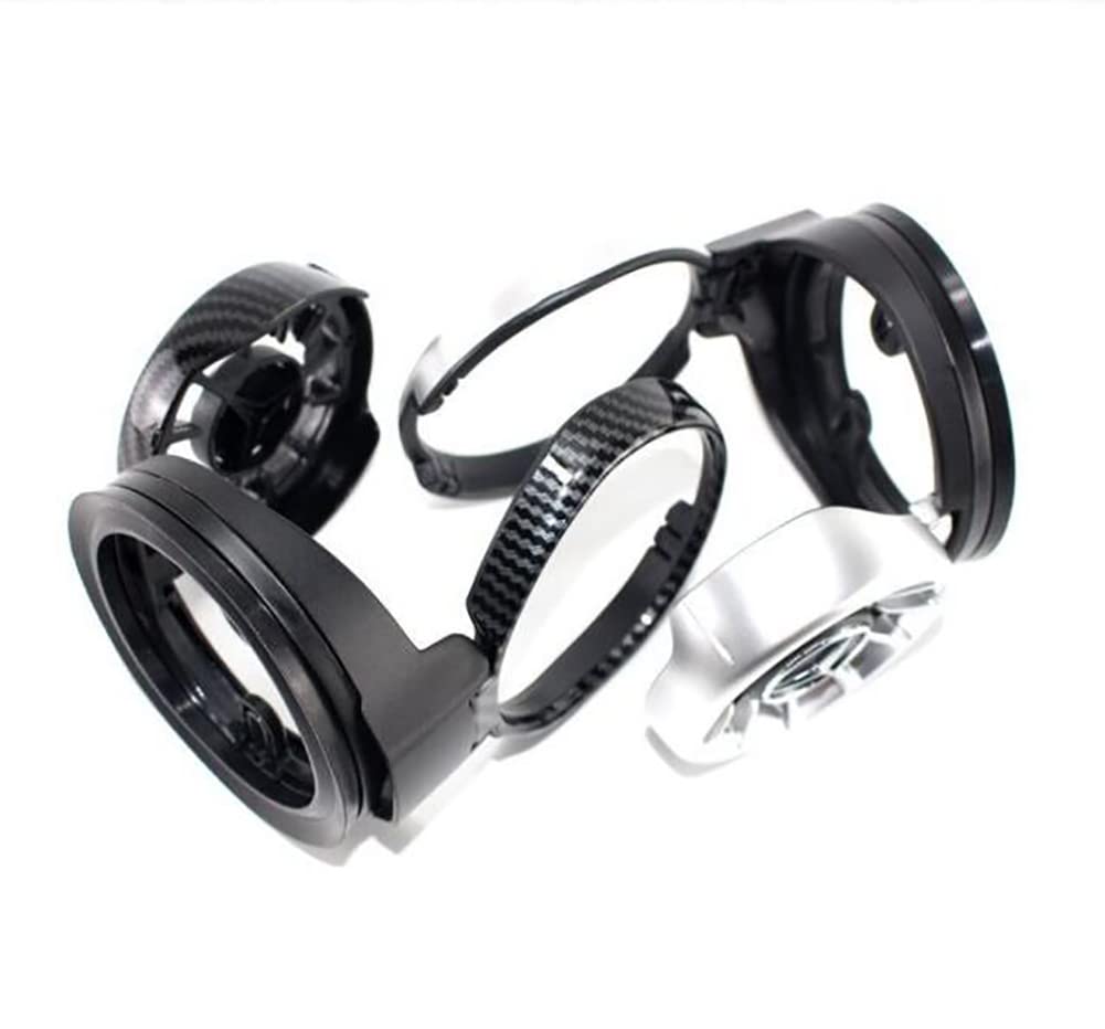 SEADEAR Car Air Vent Cup Holder - Foldable Drink Holder for Coffee, Bottles & Cans - Universal Fit for Mercedes Benz A/B/C/E/GLC/V260S (Carbon Fiber Pattern) - Perfect for Road Trips & Commuting