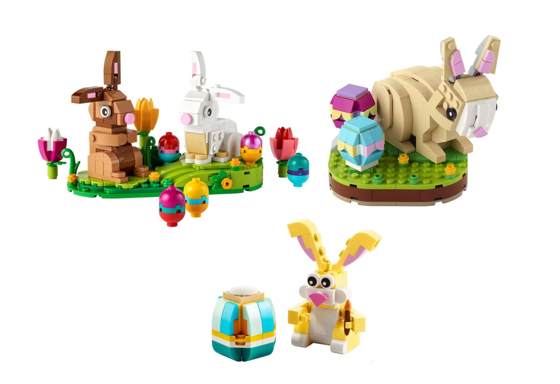 Best Lego Easter Gift Sets - Rabbit 40523, Sheep 40380, Easter Bunny 40463 & Creator Bunny & Egg 30583 - Fun Building Activity with Sticker Book for Kids - Perfect for Easter Decorations, Gifts & Family Playtime