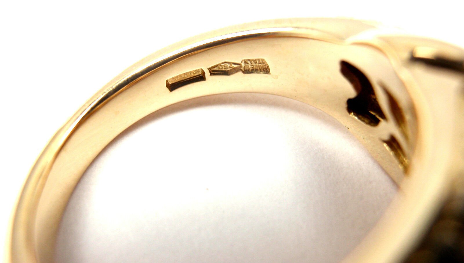 Authentic Bulgari Bvlgari 18k Yellow Gold Diamond Band Ring for Women - Luxury Wedding, Engagement & Anniversary Jewelry Gift