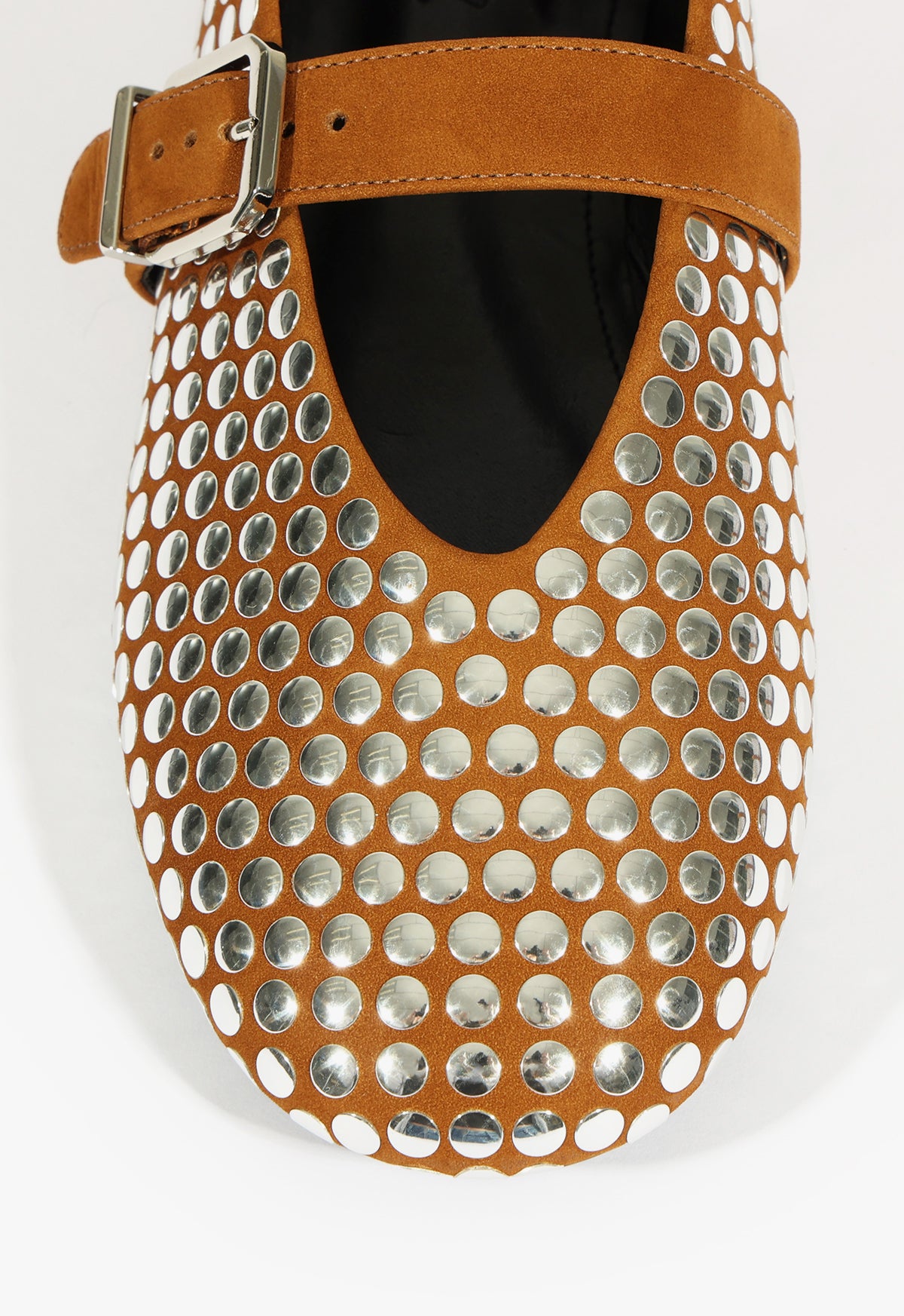 Eiza Studs Ballet Flat Shoes for Women - Comfortable & Stylish Pointed Toe Flats - Perfect for Office, Party & Casual Wear