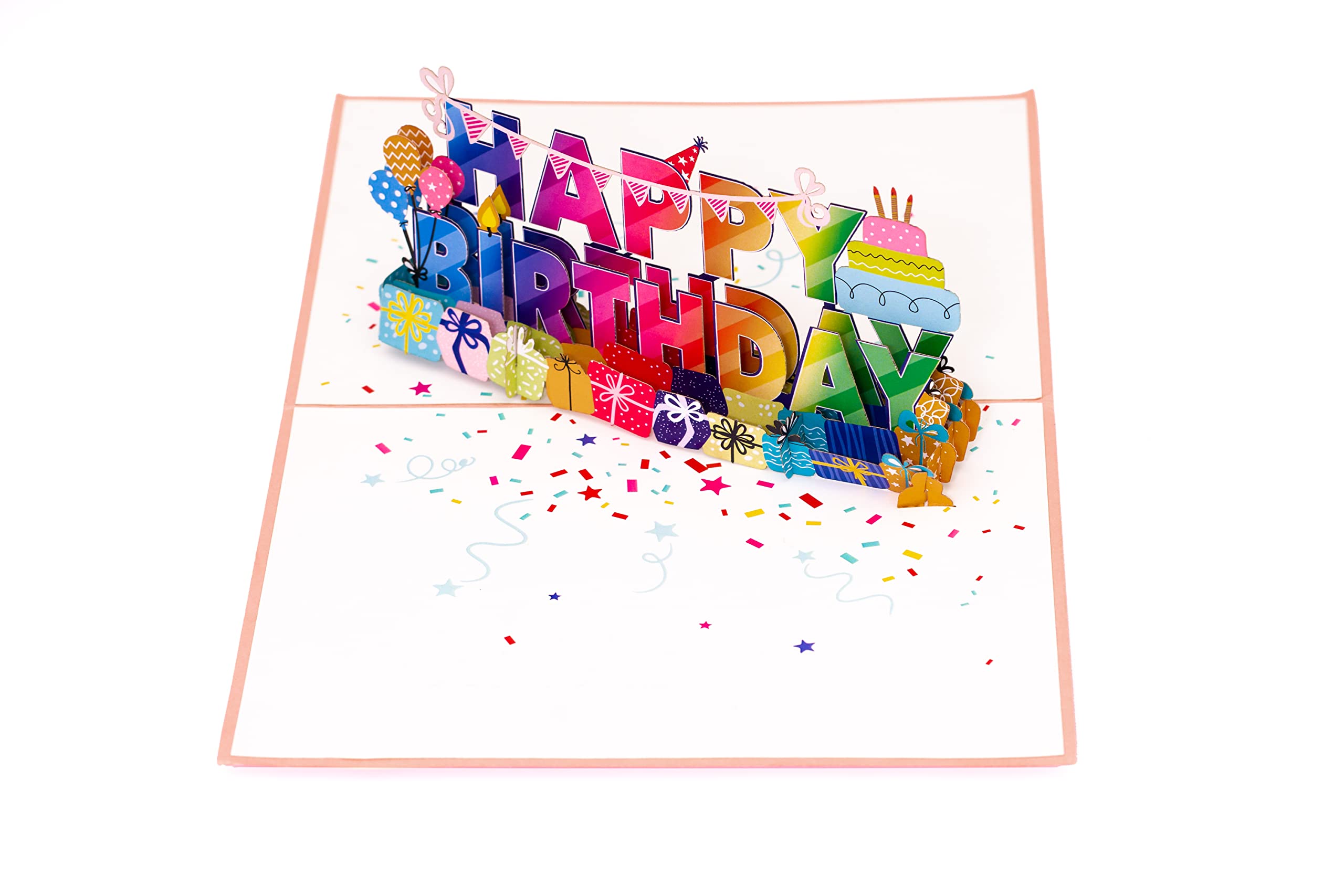 3D Happy Birthday Pop Up Card with Envelope - Deluxe Greeting Card for Women & Men - Birthday Card for Her, Him, Grandma (Feliz Cumpleaños Abuela) - Perfect for Birthdays, Anniversaries & Special Occasions
