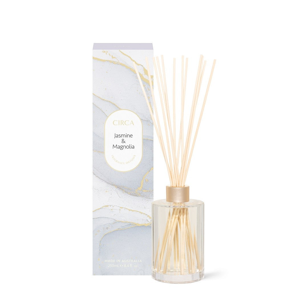 Circa 250mL Jasmine & Magnolia Essential Oil Diffuser - Aromatherapy Ultrasonic Humidifier for Home, Office, Yoga & Spa Relaxation