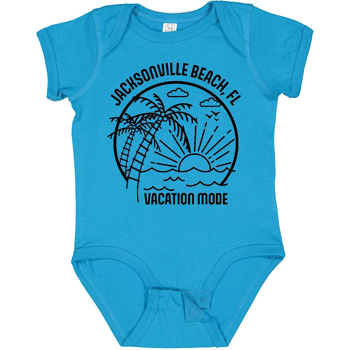 Inktastic Summer Vacation Mode Jacksonville Beach Florida Baby Bodysuit - Cute Infant Onesie for Beach Trips & Family Vacations - Perfect Gift for Newborns & Toddlers