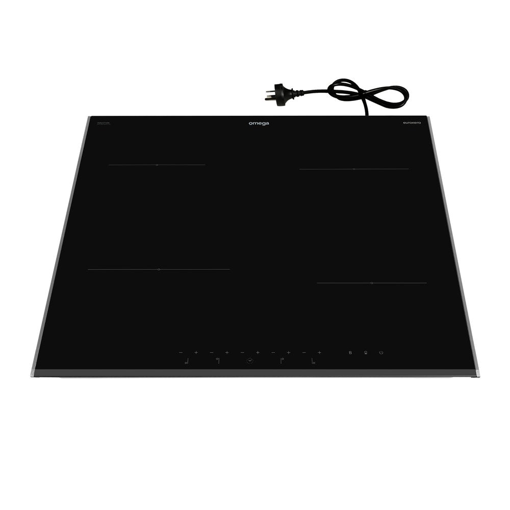 Omega 60cm Induction Cooktop - 10 Amp Power Phasing OCI604PPTZ - Fast Heating Electric Stove for Home Kitchen, Restaurant & Outdoor Cooking