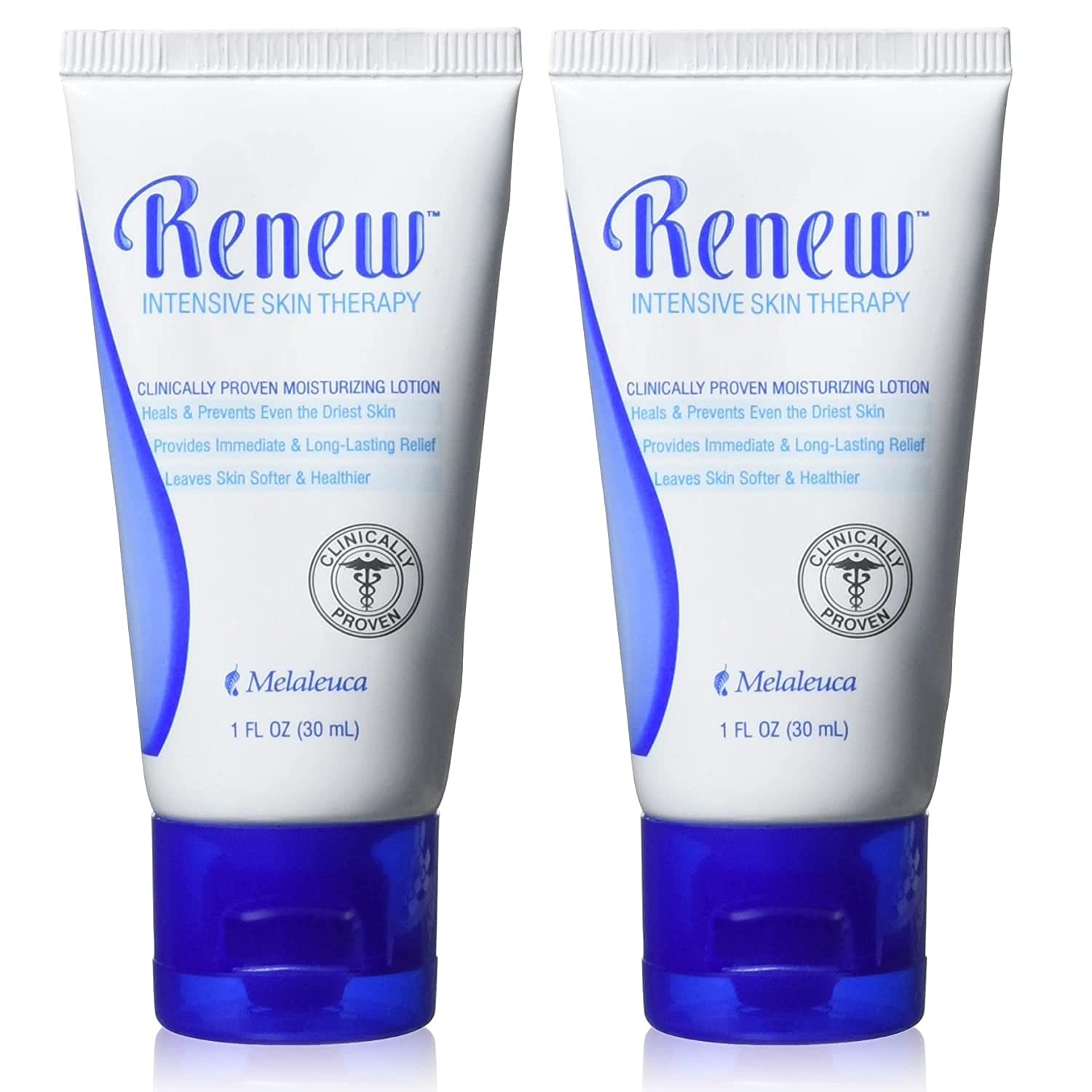 Renew Intensive Skin Therapy for Dry Skin - Travel Size 1 Ounce (Pack of 2) | Ultra Hydrating Moisturizer for Face & Body | Perfect for On-the-Go Skincare, Airplane Travel & Winter Care