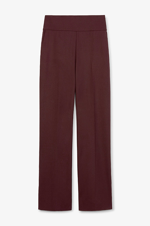 Hadley Pant - Sharkskin Garnet Color Women's Trousers for Office & Business Casual Wear