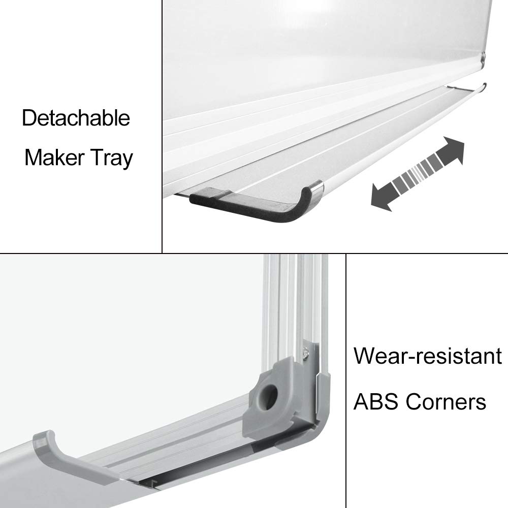 XIWODE 36 x 60 Inches Large Magnetic Dry Erase Whiteboard with Silver Aluminum Frame - Durable Wall Mounted Whiteboard for Home, School & Office - Perfect for Presentations, Classroom Teaching & Home Organization