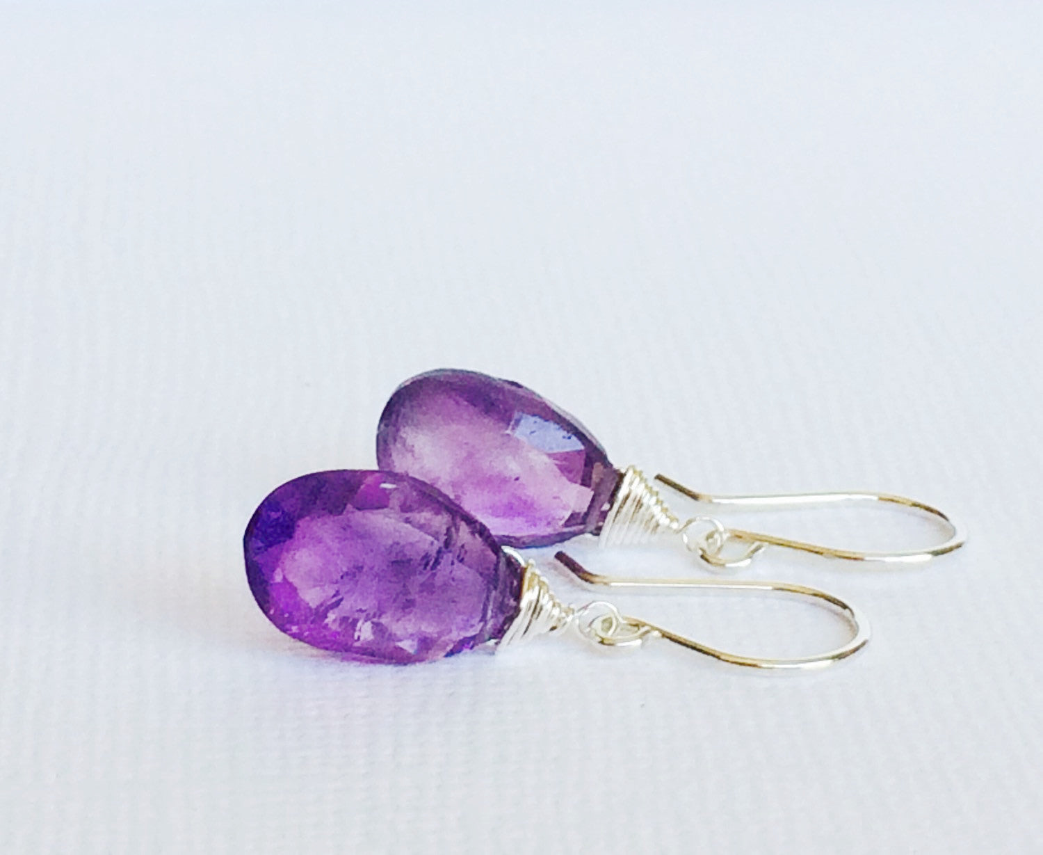 Nalani Amethyst Earrings (E273) – Elegant Purple Gemstone Jewelry for Women, Perfect for Parties, Weddings & Special Occasions