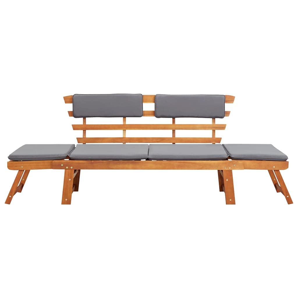 2-in-1 Patio Daybed & Outdoor Convertible Sofa - 74.8