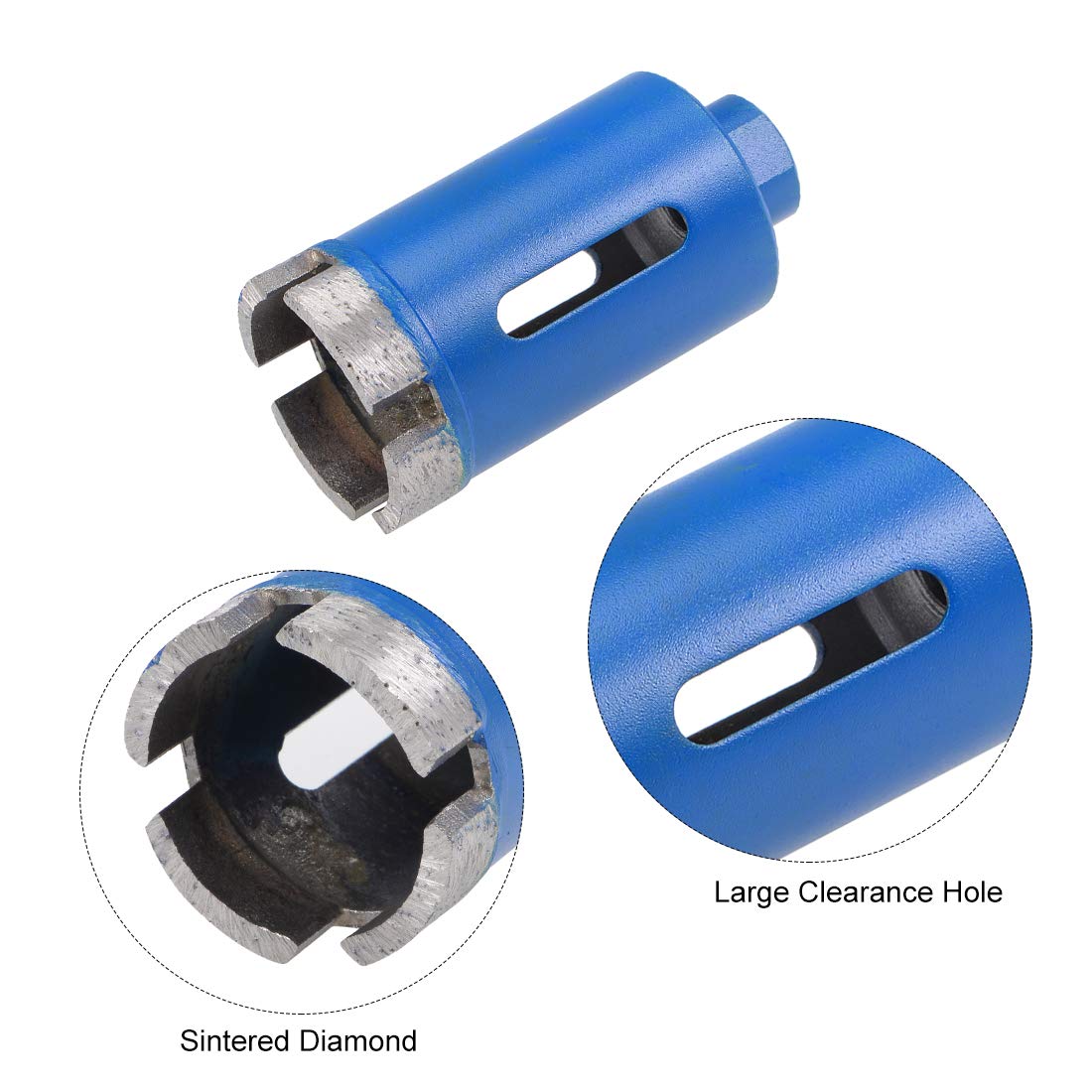 uxcell 35mm Sintered Diamond Core Drill Bits - Hole Saws for Dry/Wet Drilling on Brick, Concrete, Block, Masonry & Marble - Fits M10 Angle Grinder - Perfect for Construction, Renovation & Tile Installation Projects