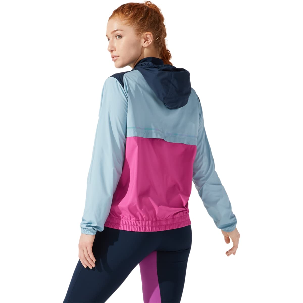 ASICS Women's Lightweight Reflective Running Jacket - High Visibility Waterproof Windbreaker for Outdoor Jogging & Night Safety