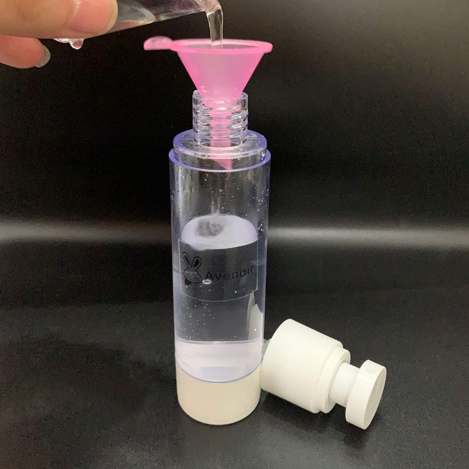Avenoir 3-Pack Pink Refillable Cosmetic Containers with Funnels - Travel Bottles for Lotion, Shampoo, Conditioner & Essential Oils | Leakproof Portable Dispensers for Toiletries, Cleaning Products & DIY Beauty (Great for Travel, Gym & Home Organization)