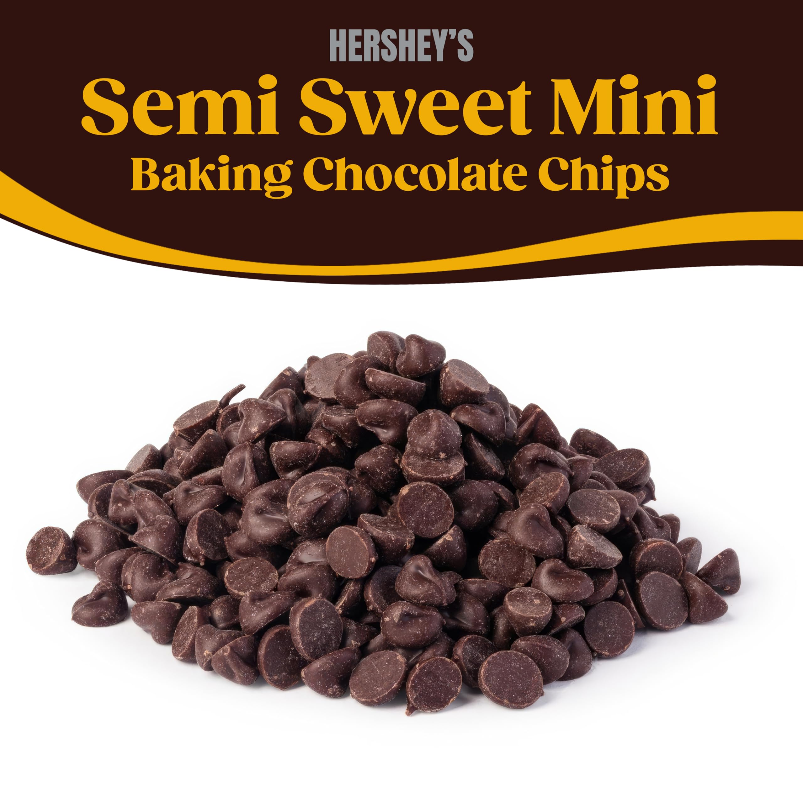 Hershey's Semi-Sweet Mini Baking Chocolate Chips 1 Pound (16 oz) - Premium Quality for Cookies, Muffins & Desserts | Ideal for Baking, Toppings & DIY Candy Making | Perfect for Holiday Treats & Party Snacks