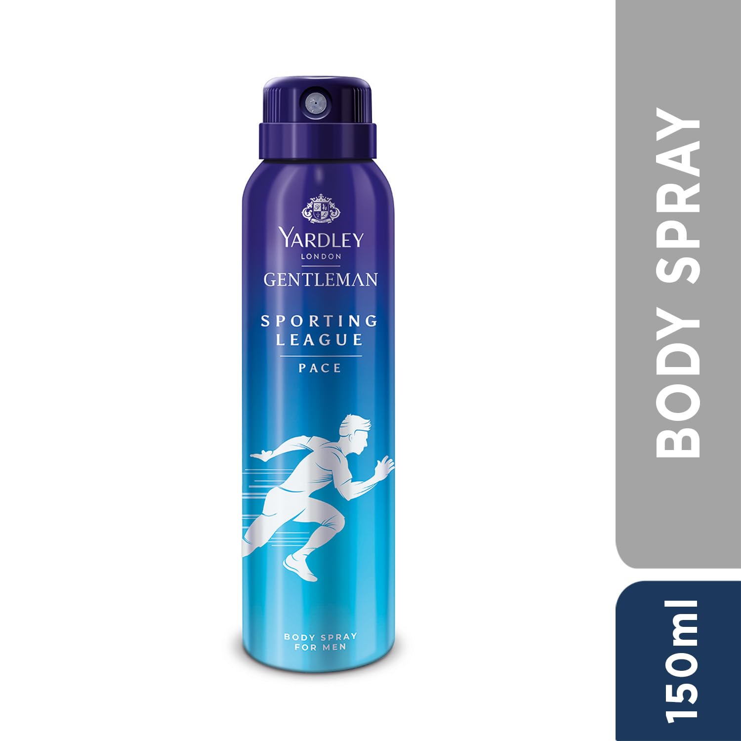 Yardley Gentleman Sporting League Body Spray for Men - Lemon Scent, 150ml (1 Count) | Fresh & Invigorating Fragrance for Gym, Work & Daily Use