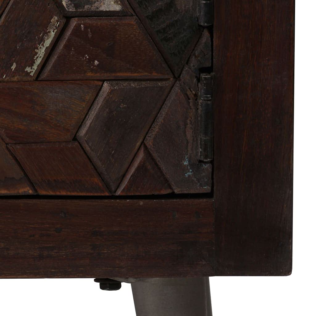 Solid Wood Nightstand Side Table - 15.7