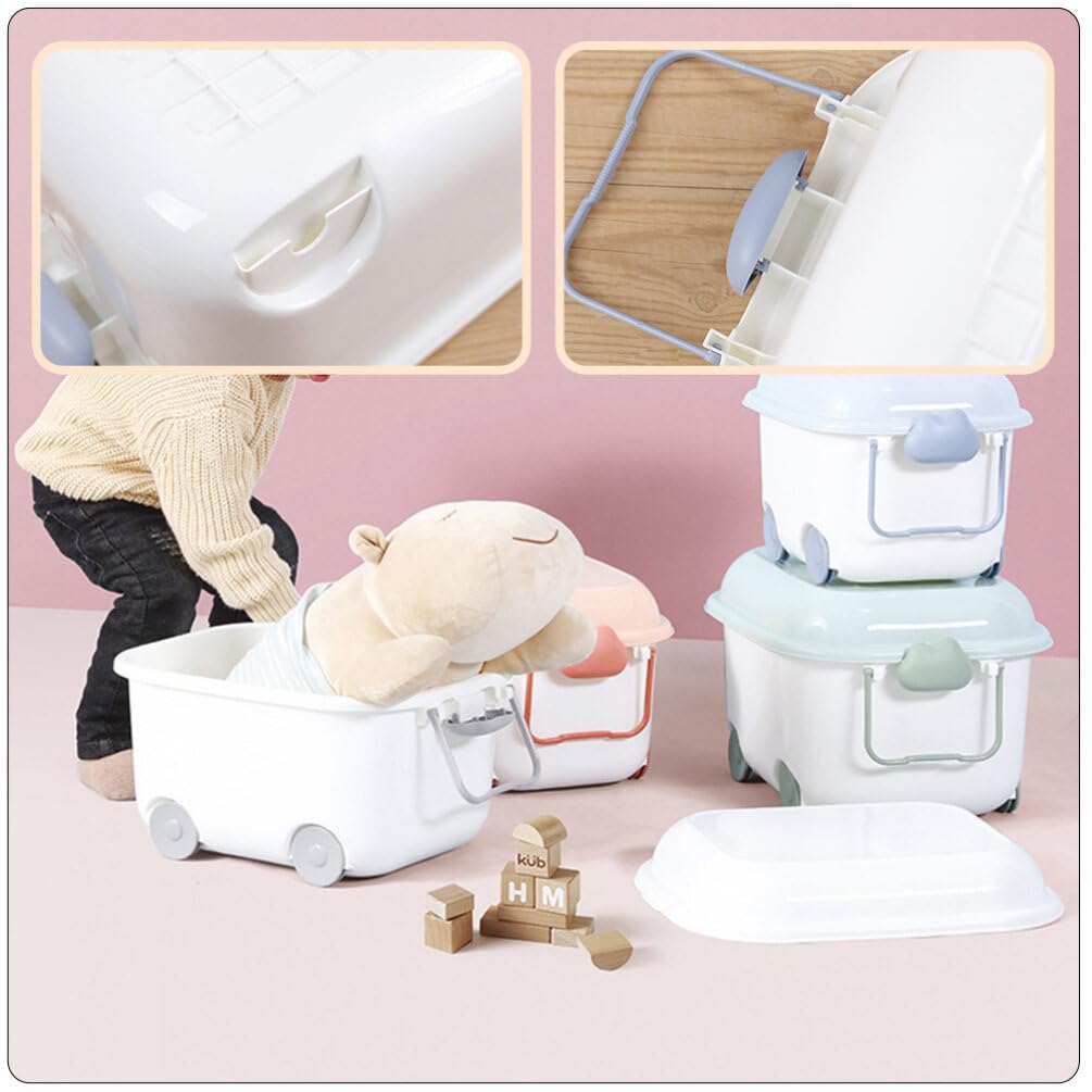 Cabilock Plastic Storage Bins with Lids - Organizer for Closet, Office & Playroom