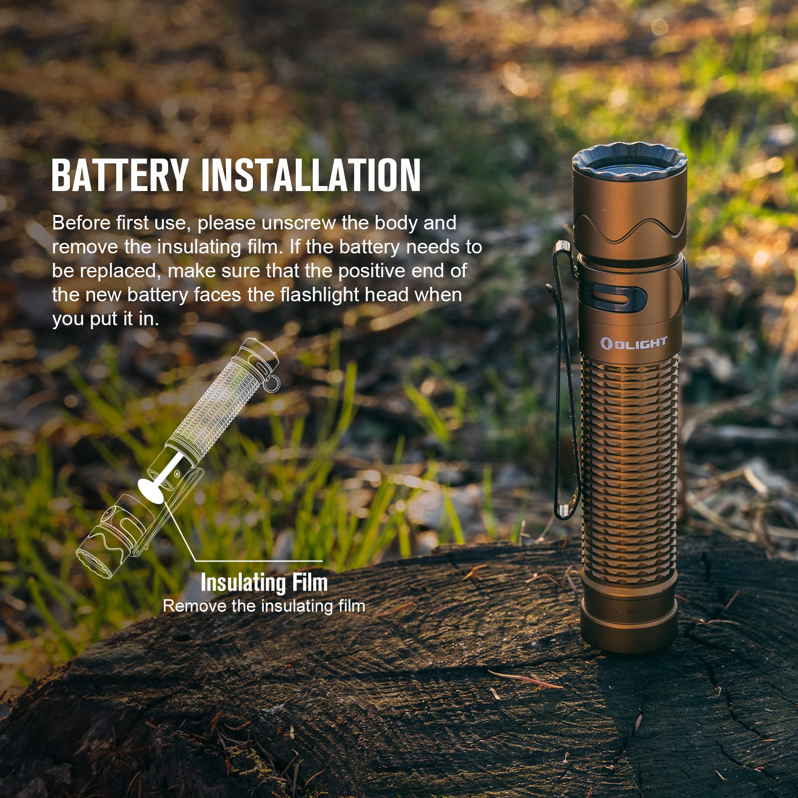 Olight Warrior Mini 2 Tactical Flashlight - 1750 Lumens, Rechargeable, Dual Switch & Proximity Sensor | High Performance LED for EDC, Outdoor, Camping, Emergency & Tactical Use (Desert Tan)