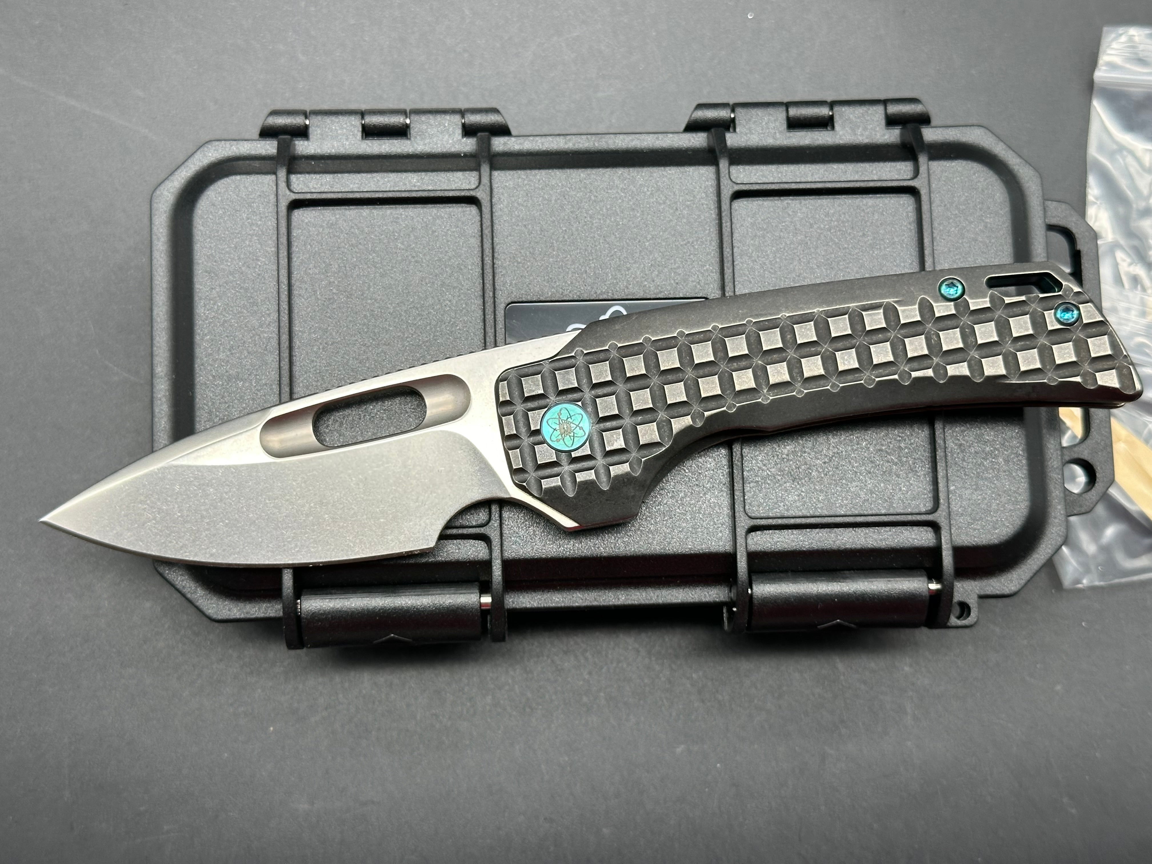 EMP EDC Nymble 3.1 Folding Knife - M390 Satin Blade & Titanium Frag Handle - Premium Pocket Knife for Everyday Carry, Outdoor Adventures & Tactical Use