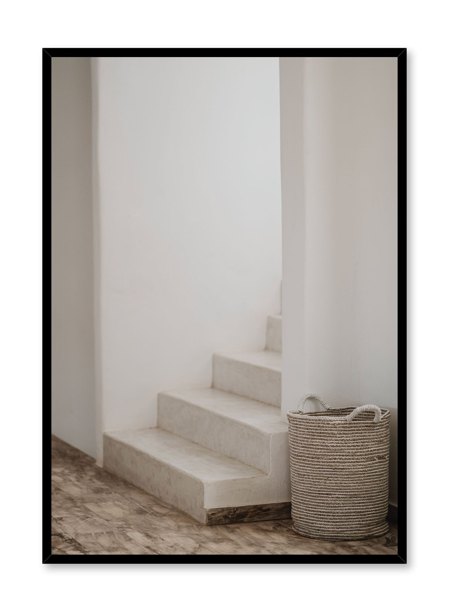 Secret Hidden Staircase Wall Art Poster - Vintage Escape Room Decor for Home Office & Game Room