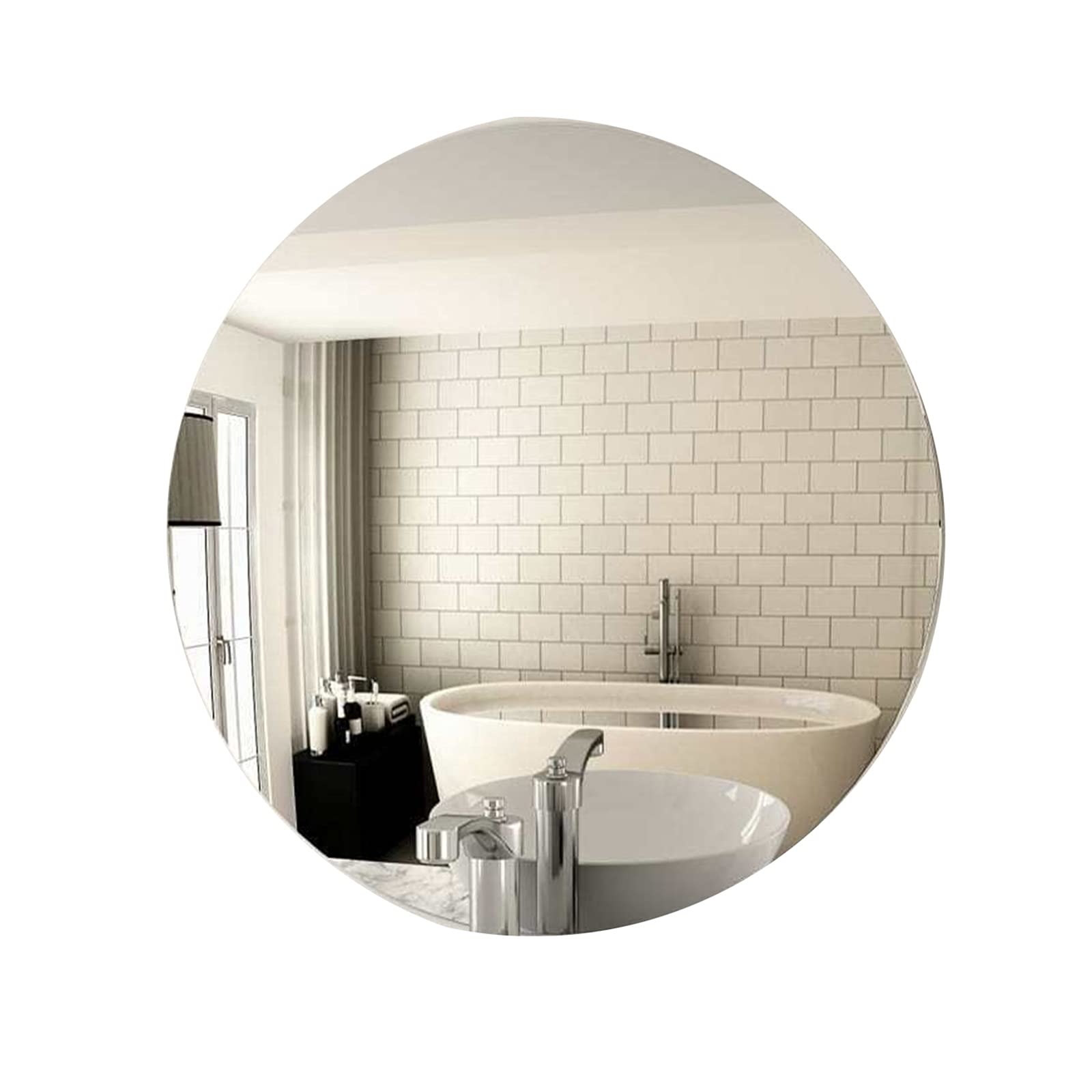 GXP 27.6 Inch Round Wall Mirror - Decorative Glass Mirror for Bedroom, Living Room, Dressing Room & Vanity - Perfect for Home Decor, Makeup, and Outfit Checks