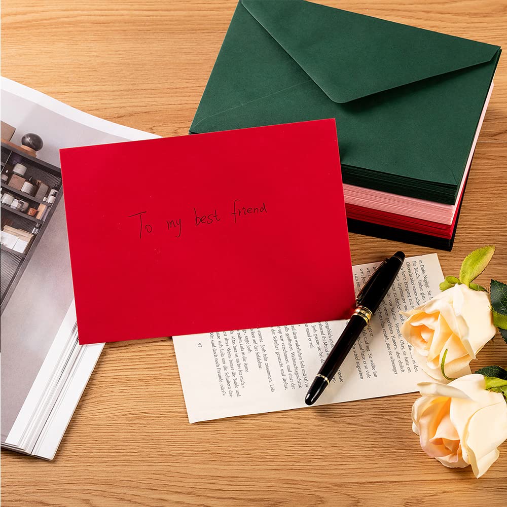 50 Pack A6 Envelopes 4x6 Inches - Perfect for Greeting Cards, Wedding Invitations, Baby Shower, Birthday Party & Photos - 6.5