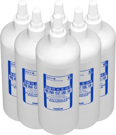 Enagic Kangen Leveluk Electrolysis Enhancer Fluid - 6 Pack (400ml Each) | pH Balancing Solution for Alkaline Water Ionizers | Perfect for Home, Office & Health Enthusiasts