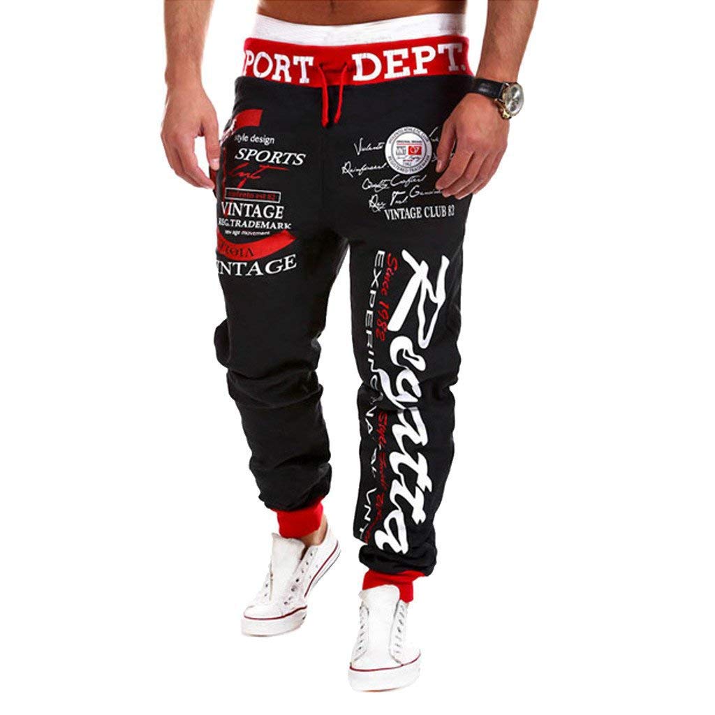 COTTORY Men's Hip Hop Dance Jogger Sweatpants - Comfortable Athletic Trousers for Streetwear, Workout & Casual Wear
