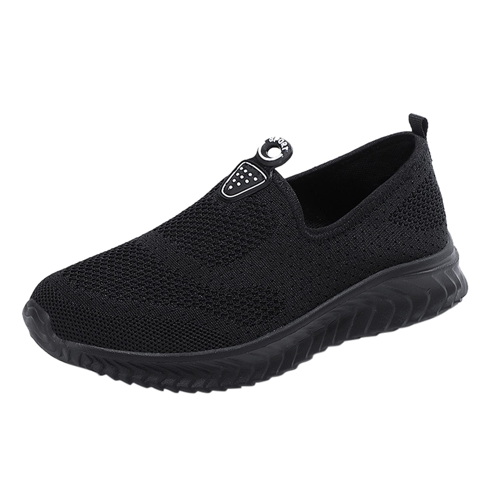 Women's Chunky Wedge Slip-On Sneakers - Breathable Mesh Athletic Shoes for Running, Sports & Outdoor Activities | Comfortable Flats for Casual Wear, Gym & Basketball | Non-Slip Sole & Cushioned Support