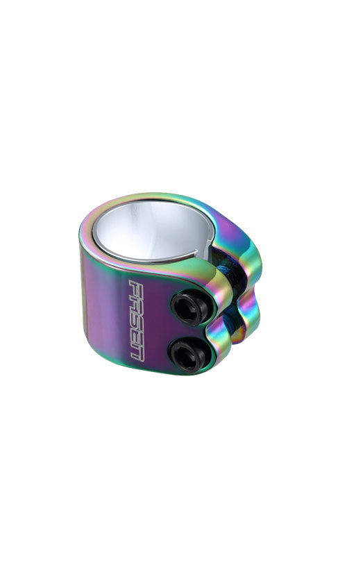 Fasen 2 Bolt Clamp Oil Slick - Heavy Duty Hose Clamp for Automotive, Marine & Industrial Use - Perfect for Fuel Lines, Coolant Hoses & Air Ducts