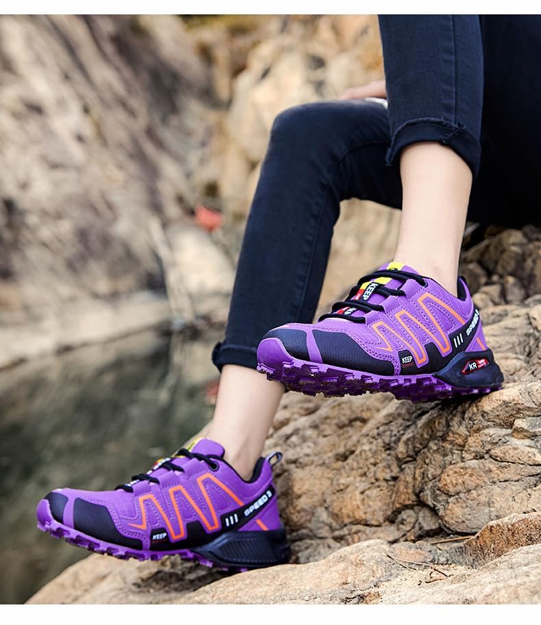 Women's Breathable Hiking Shoes - Waterproof Lightweight Non-Slip Walking Sneakers for Trekking, Camping & Outdoor Activities | Perfect for Trail Hikes, Travel Adventures & Daily Comfort