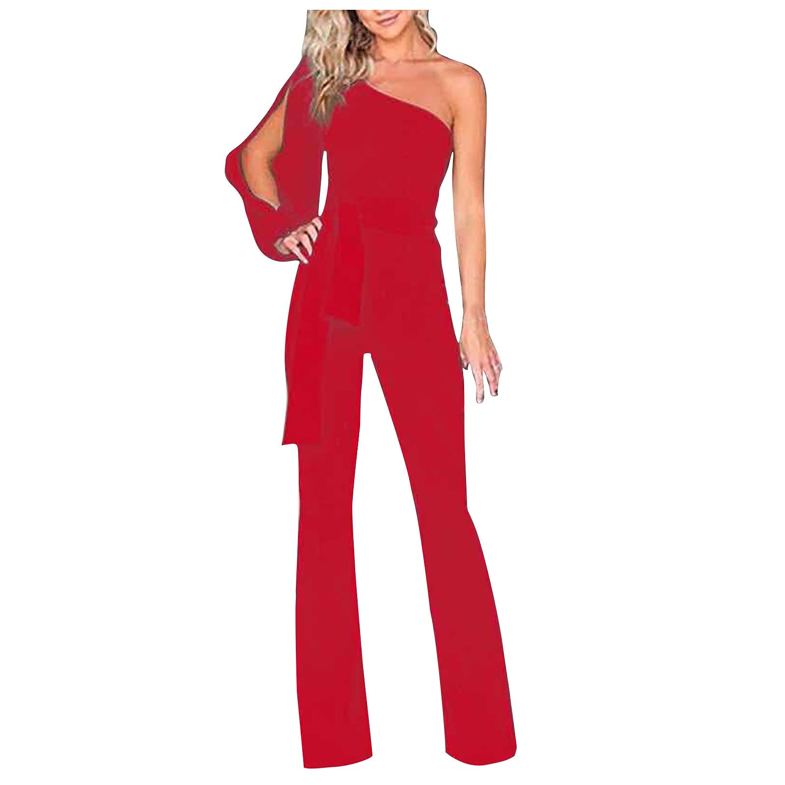 PEGONE Women's Casual Loose Long Overalls - Wide Leg Jumpsuit for Club Wear & Party Outfits | Comfortable Straight Leg Romper for Night Out, Date Night and Casual Wear