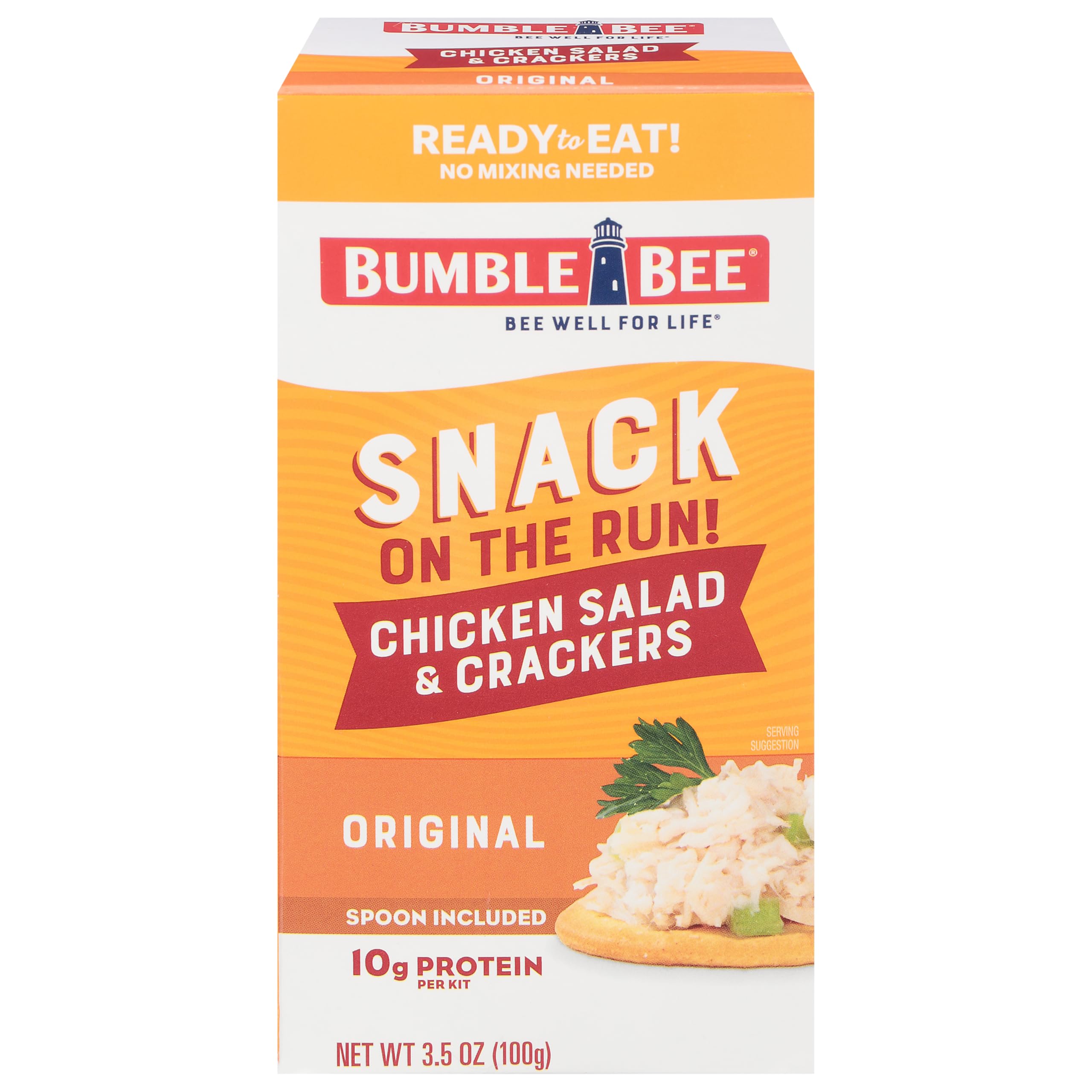 Bumble Bee Chicken Salad with Crackers Kit - 3.5 oz Ready-to-Eat Protein Snack | Shelf Stable, Includes Spoon | Perfect for Office Lunch, Road Trips & Outdoor Adventures