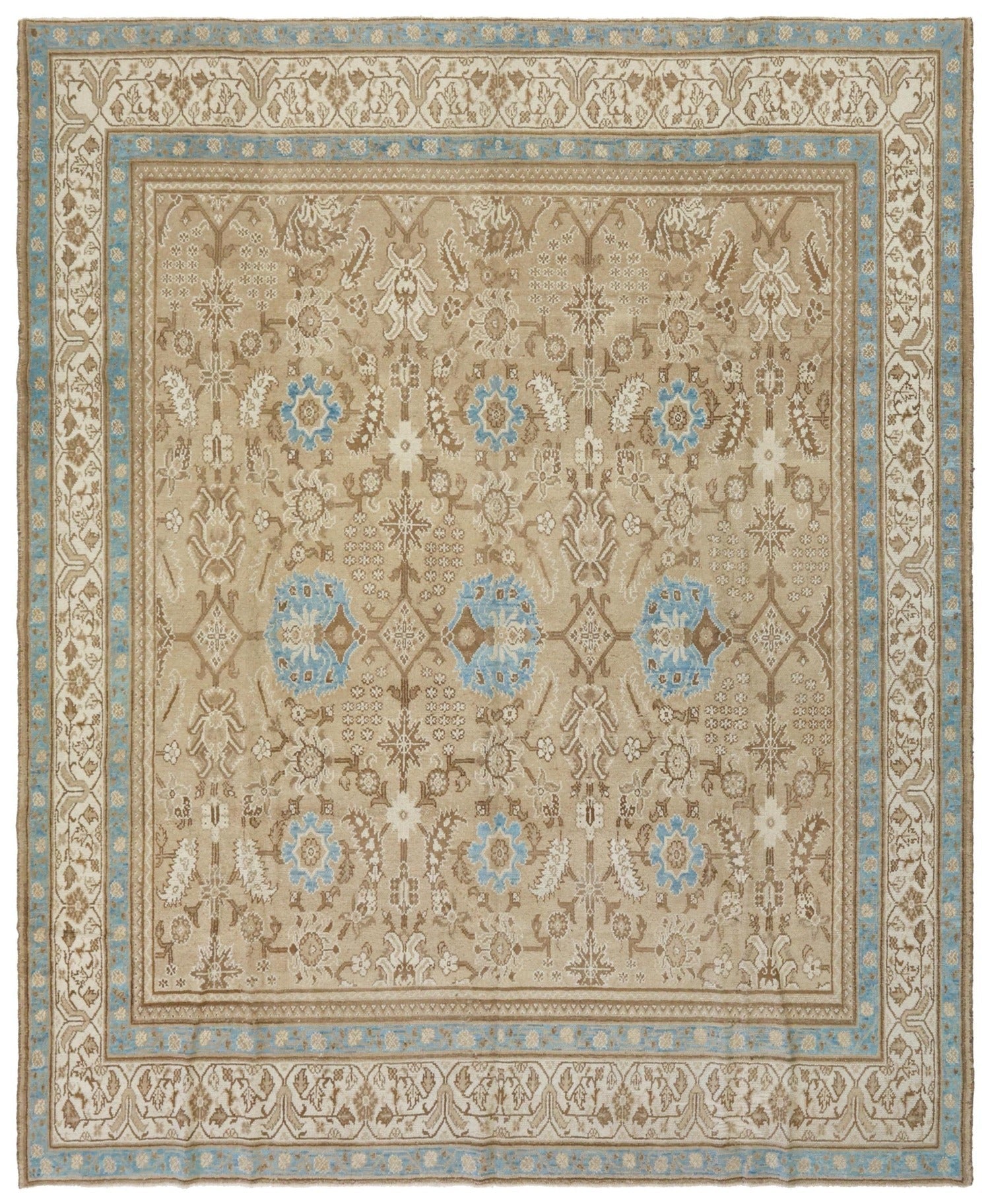 Antique Agra Handwoven Traditional Rug - Premium Handmade Indian Carpet for Living Room, Bedroom & Home Decor - J72377