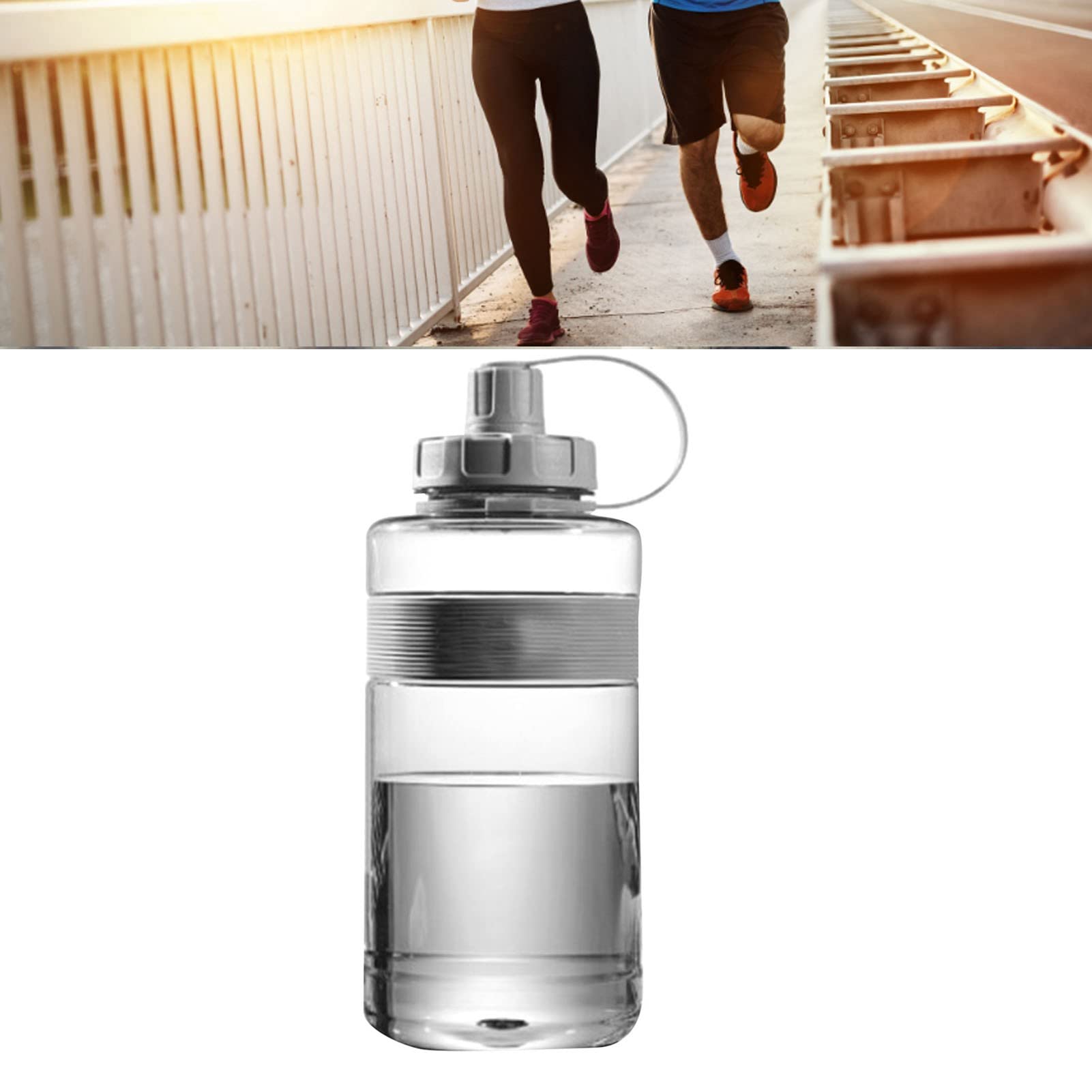 2L Large Capacity Leak Proof Sports Water Bottle with Straw - BPA Free Plastic, Ideal for Gym, Hiking, Running & Outdoor Activities