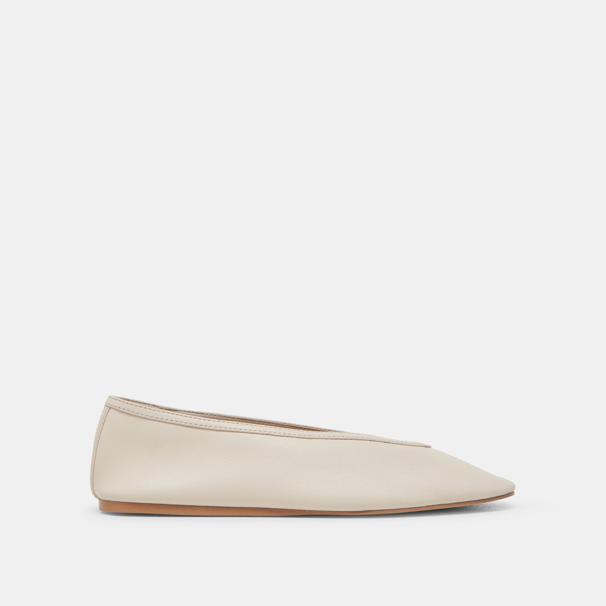 Braidy Ivory Leather Ballet Flats - Comfortable Women's Shoes for Work, Casual & Dressy Occasions